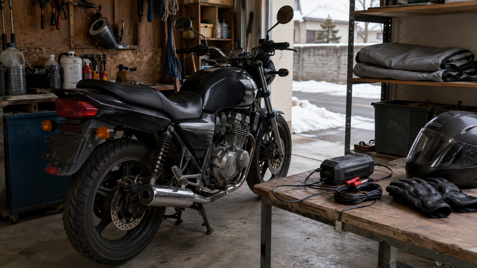 冬のバイクのバッテリー上がり対策と充電の基本3つ