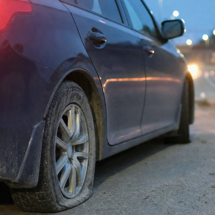 車のパンク応急処置｜停める場所と修理キットの限界