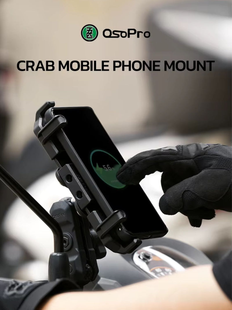 【在庫処分セール】OSOPRO 五匹 クラブマウント 振動吸収 バイク用 スマホホルダー 防水