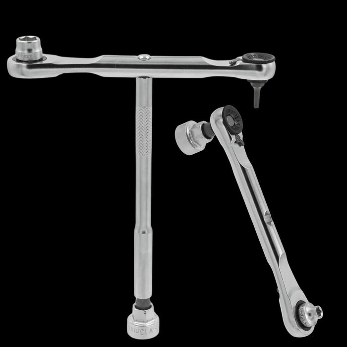 PWT スーパーショート ソケットレンチセット 30点 C30SSSET｜1/4インチ 6.35mm 超コンパクト工具セット｜ビット＆ラチェット対応｜自転車・バイク・車整備に最適｜T型対応・収納ケース付｜狭所作業向け