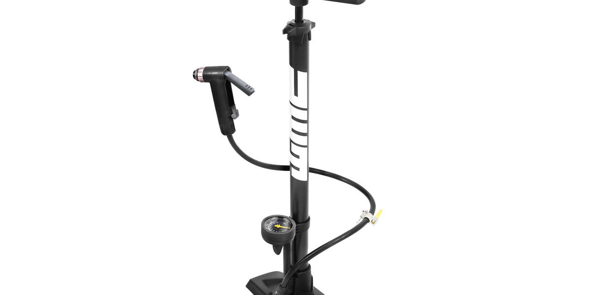 全バルブ対応フロアポンプ ワンタッチロック 160PSI ロードバイク対応