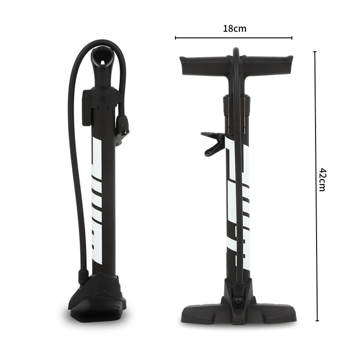 PWT 自転車 空気入れ 英式バルブ専用 軽量コンパクト フロアポンプ｜ママチャリ・シティサイクル・電動自転車対応｜ボール・浮き輪用アダプター付き FPJPS