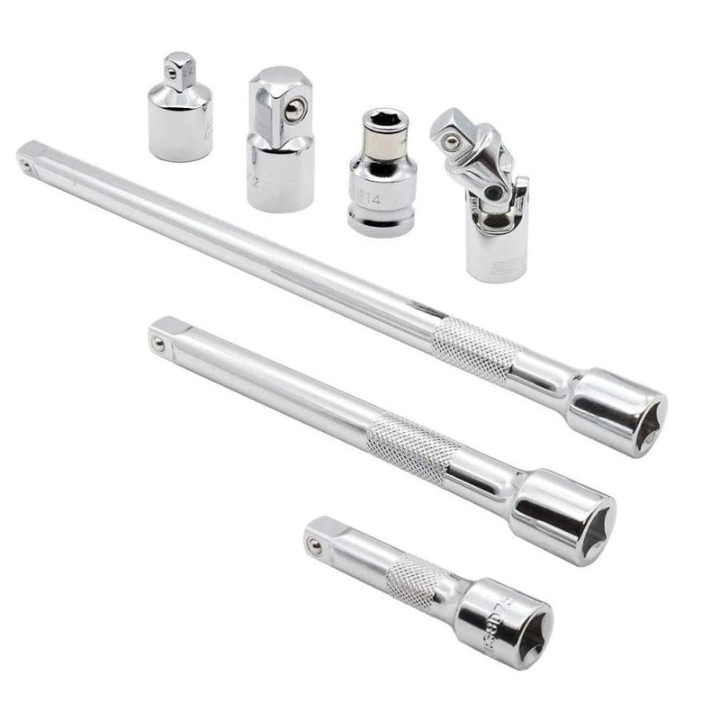 PWT 3/8インチ 9.5mm エクステンションバー 75/150/250mm エクステンションバーセット ユニバーサルジョイント ソケットアダプター7点セット - PWT トルクレンチ・ソケット工具などオリジナル工具専門店