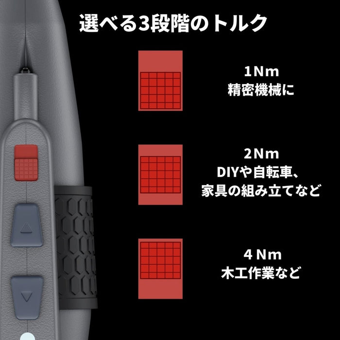 PWT 電動ドライバー セット 電動×手動 ボール型グリップ 4 - 2 - 1Nm 280rpm 1800mAh 3.6V USB 充電式 小型 コードレス ESD06 - PWT トルクレンチ・ソケット工具などオリジナル工具専門店