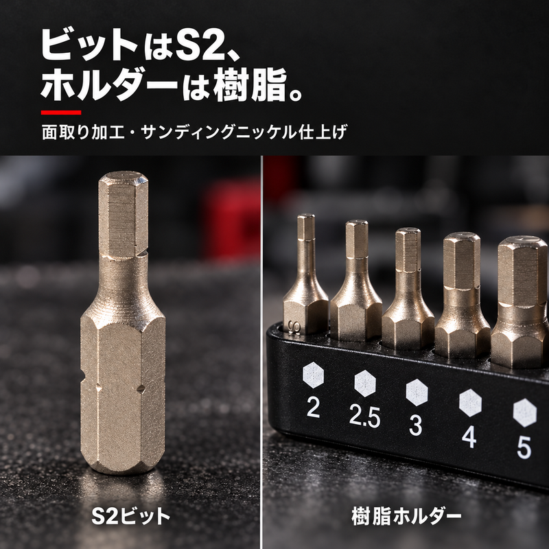 S2ビットと樹脂ホルダー