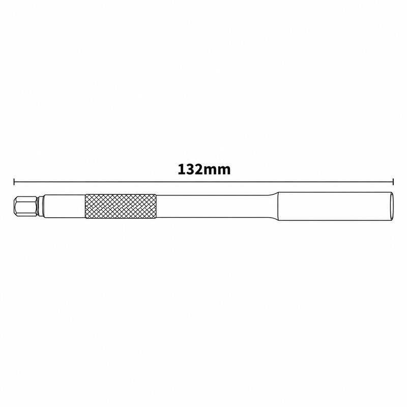 PWT DEF 全長132mmの寸法線画