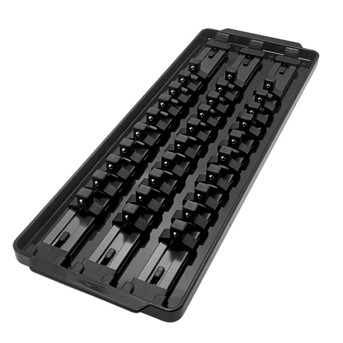 PWT ソケットホルダー トレイセット 3列 330mm ソケットレール3本＋クリップ30個付 工具収納