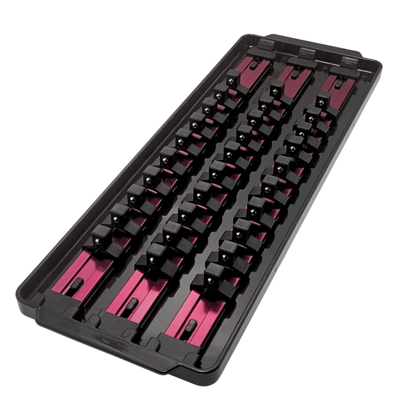PWT ソケットホルダー トレイセット 3列 330mm ソケットレール3本＋クリップ30個付 工具収納