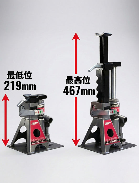 PWT フロアジャッキ 油圧ジャッキ ジャッキスタンド 一体型 2in1 耐荷重1.8t 車用 SUV 軽トラ トラック オフロード タイヤ交換工具 車載 整備 UNIJACK UJ4000
