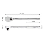 PWT 12.7mm 1/2インチ ラチェットハンドル 長さ10インチ SRH12SH10 - PWT トルクレンチ・ソケット工具などオリジナル工具専門店