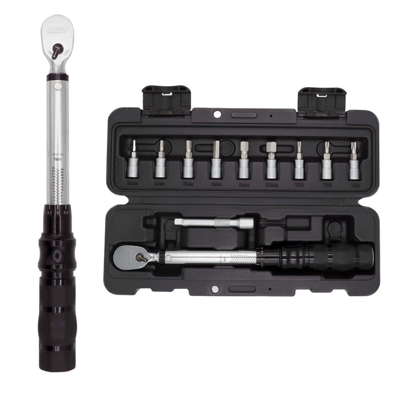 PWT トルクレンチ 1/4インチ 6.35mm トルクレンチセット 1-25Nm プリセット型トルクレンチ トルク管理 メンテナンス 整備 工具 自転車 バイク TW125-SET - PWT トルクレンチ・ソケット工具などオリジナル工具専門店