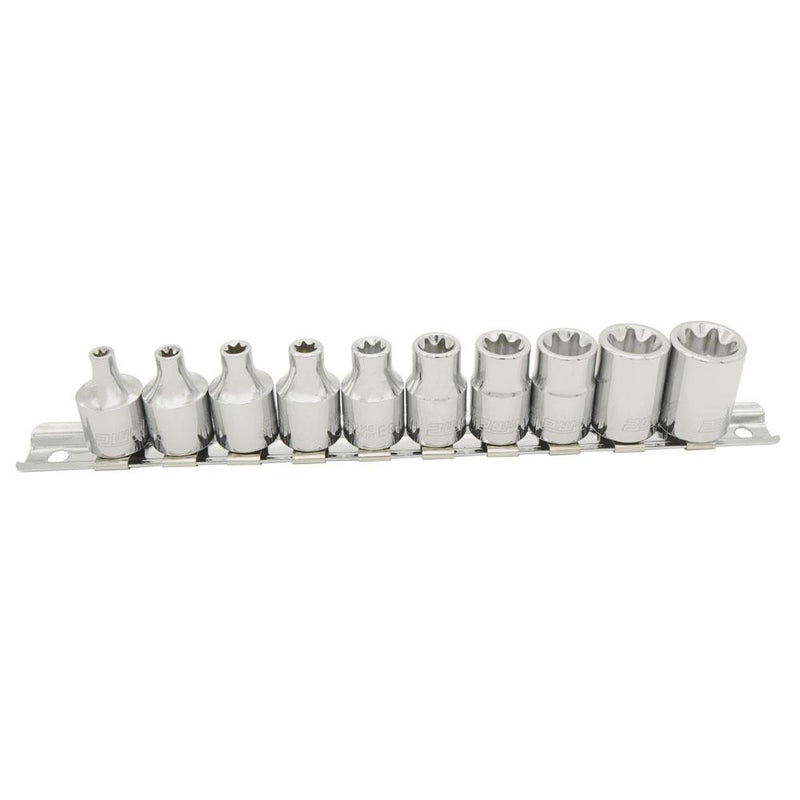 PWT 3/8インチ (9.5mm) E型トルクスソケットセット E4,E5,E6,E7,E8,E10,E12,E14,E16,E18 IES38SET - PWT トルクレンチ・ソケット工具などオリジナル工具専門店
