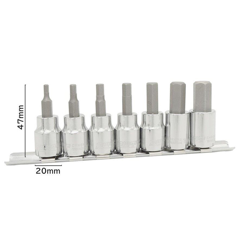 PWT 3/8インチ(9.5mm) ヘックス ビットソケットセット H3,H4,H5,H6,H8,H10,H12 IBS38HSET - PWT トルクレンチ・ソケット工具などオリジナル工具専門店
