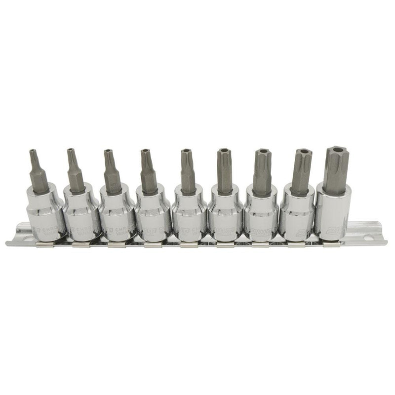PWT 3/8インチ(9.5mm) いじり止め対応 トルクスビットソケットセット T15/T20/T25/T27/T30/T40/T45/T50/T55 IBS38TTSET - PWT トルクレンチ・ソケット工具などオリジナル工具専門店