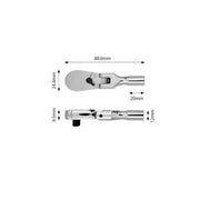 PWT 6.35mm 1/4インチ ラチェットハンドル フレックス 長さ3インチ SRH14FLSH3 - PWT トルクレンチ・ソケット工具などオリジナル工具専門店