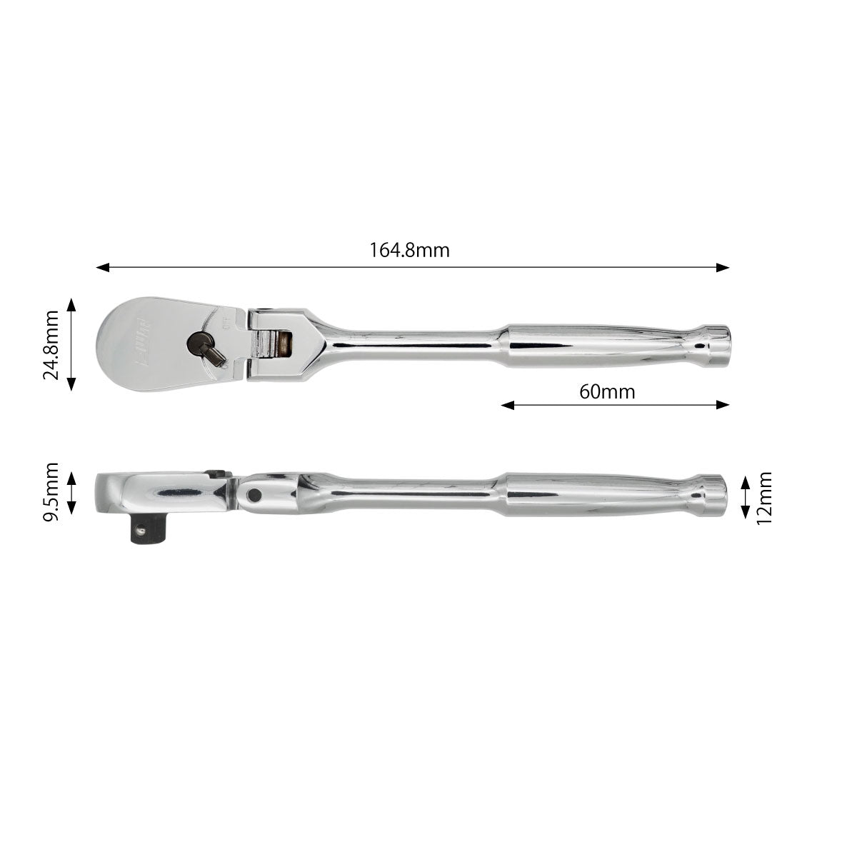 6.35mm 1/4インチ ラチェットハンドル フレックス 長さ6インチ