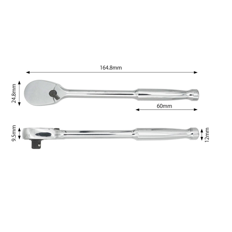 PWT 6.35mm 1/4インチ ラチェットハンドル 長さ6インチ SRH14SH6 - PWT トルクレンチ・ソケット工具などオリジナル工具専門店