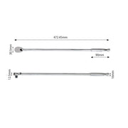 PWT 9.5mm 3/8インチ ラチェットハンドル 長さ18インチ SRH38SH18 - PWT トルクレンチ・ソケット工具などオリジナル工具専門店