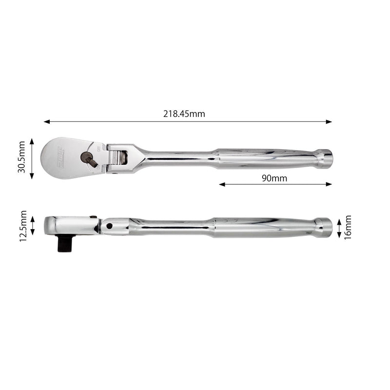 PWT 9.5mm 3/8インチ ラチェットハンドル フレックス 長さ8インチSRH38FLSH8 - PWT トルクレンチ・ソケット工具などオリジナル工具専門店